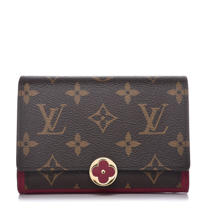 Louis Vuitton Monogram Flore Compact Wallet Fuchsia 1 of 7