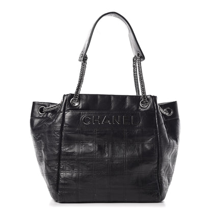 Chanel Lambskin Square Stitched Lax Accordion Shoulder Bag Black 1 of 13