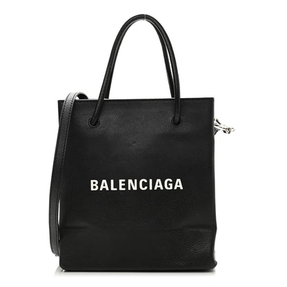 Balenciaga Calfskin Logo XXS Shopping Tote Black 2 of 23
