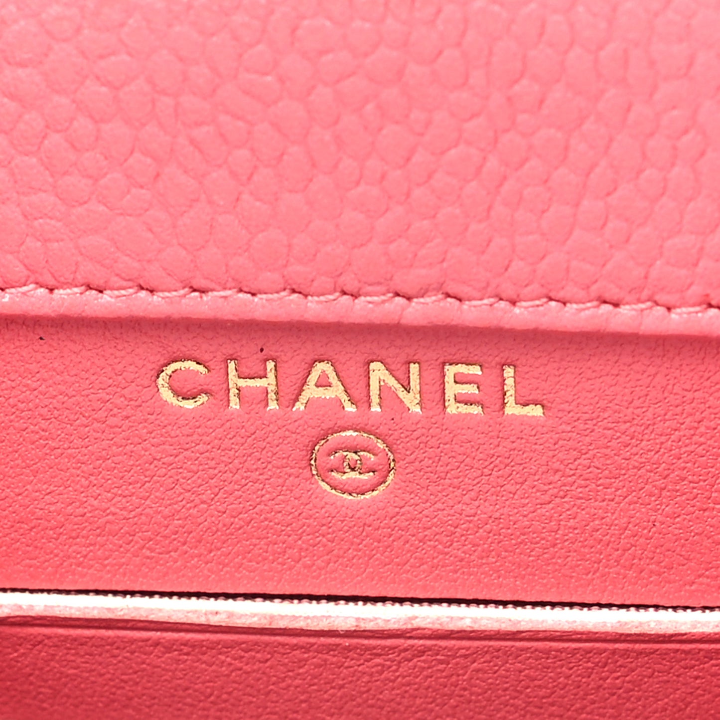 Caviar Quilted Golden Class Phone Holder Pink