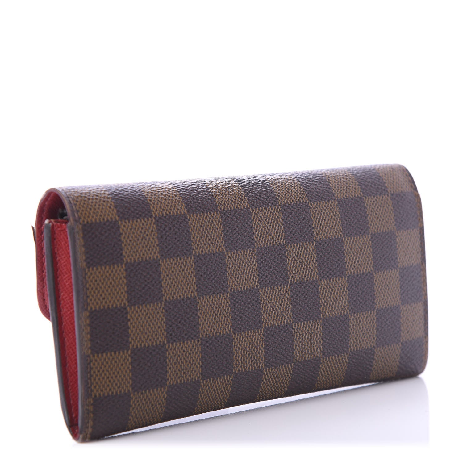 Louis Vuitton Damier Ebene Emilie Wallet Red 3 of 12
