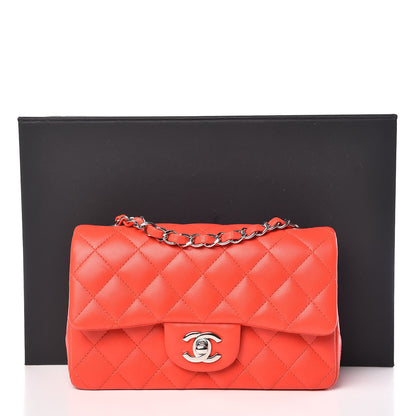 Chanel Lambskin Quilted Mini Rectangular Flap Red 12 of 12