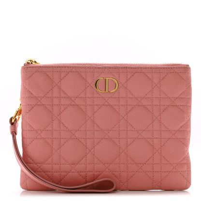 Christian Dior Calfskin Macrocannage Small Caro Daily Pouch Pink 1 of 11