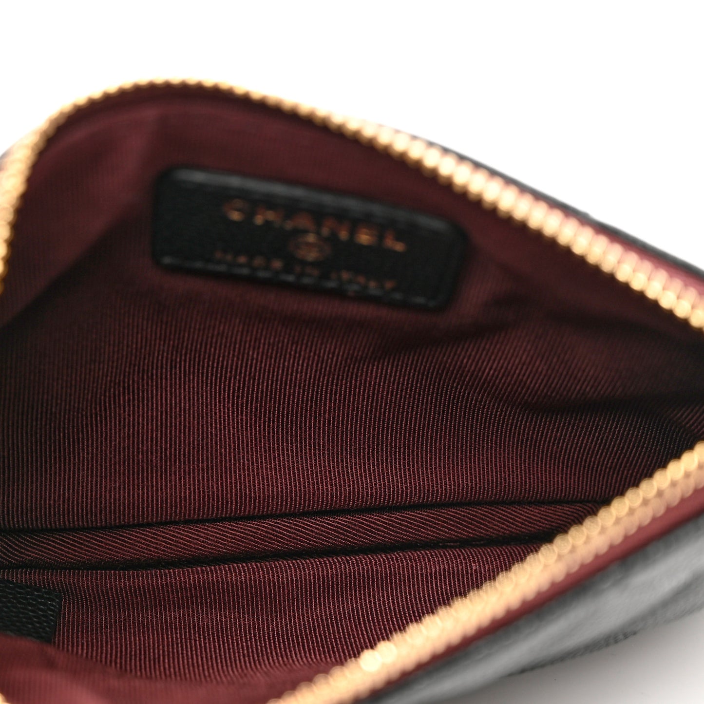 Caviar Quilted Small Cosmetic Case Black