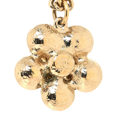 Chanel Crystal CC Flower Pendant Necklace Gold 5 of 5
