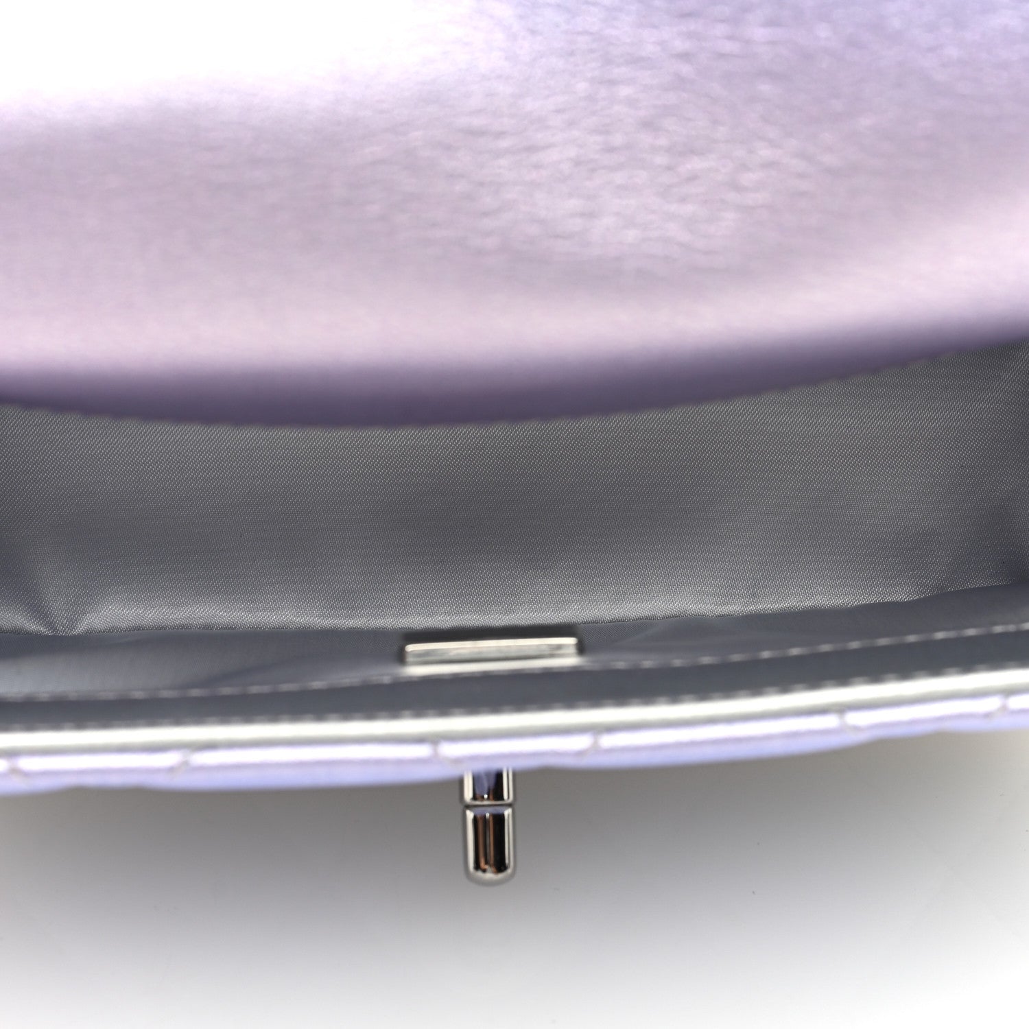 Chanel Gradient Metallic Calfskin Quilted Clutch Silver Blue Yellow Purple 5 of 10