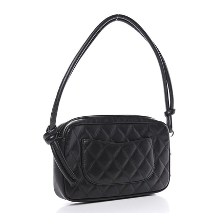Chanel Calfskin Quilted Cambon Pochette Black White 2 of 13