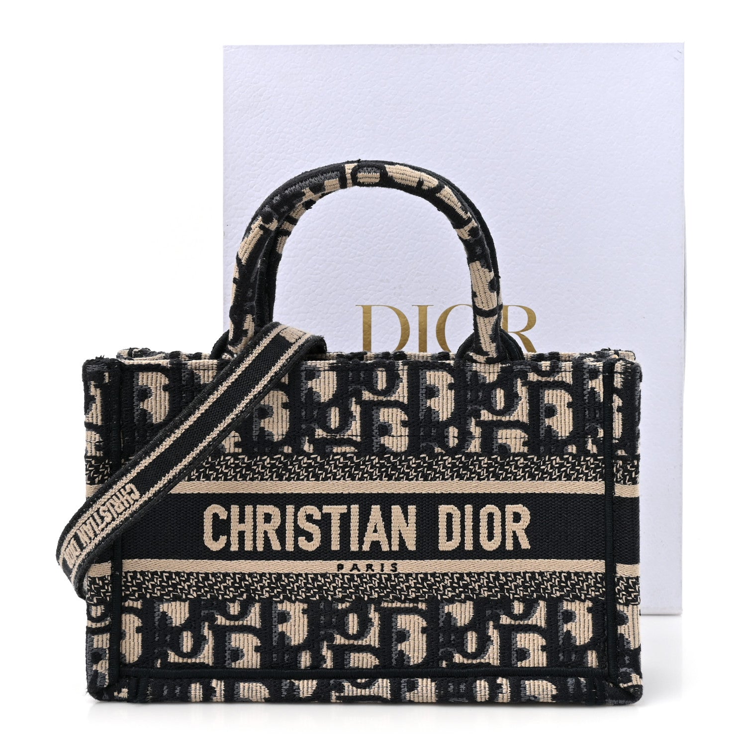 Christian Dior Oblique Mini Book Tote With Strap Blue Multicolor 11 of 11