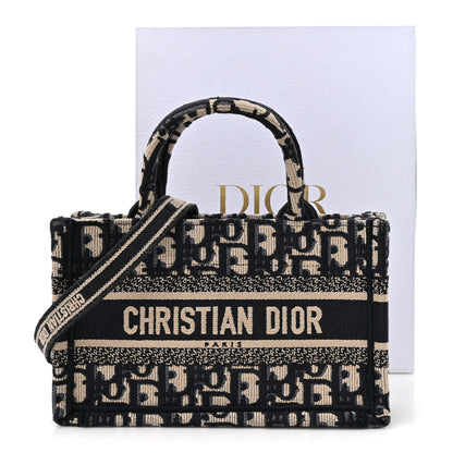 Christian Dior Oblique Mini Book Tote With Strap Blue Multicolor 11 of 11