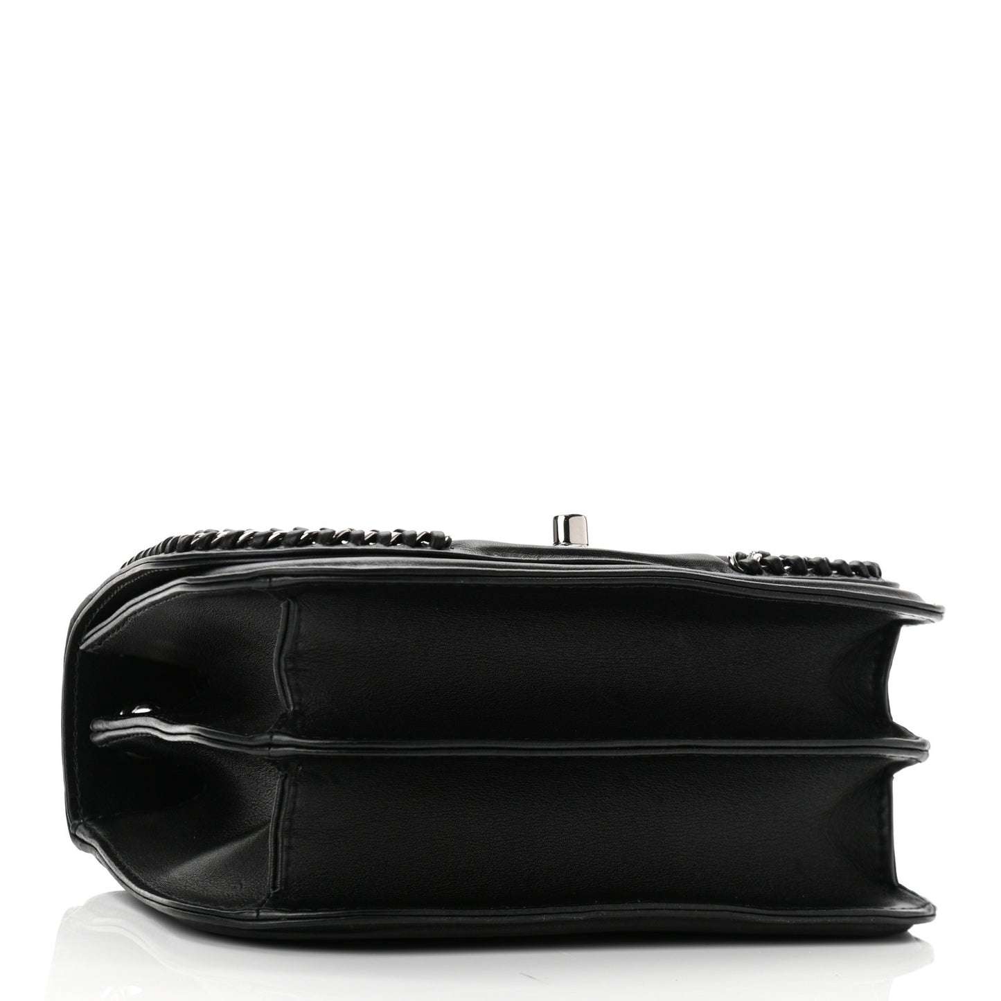 Calfskin Braided Small Chic Flap Black
