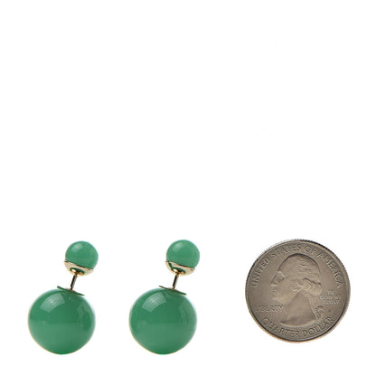 Christian Dior Mise En Dior Tribal Earrings Jade Green 2 of 4