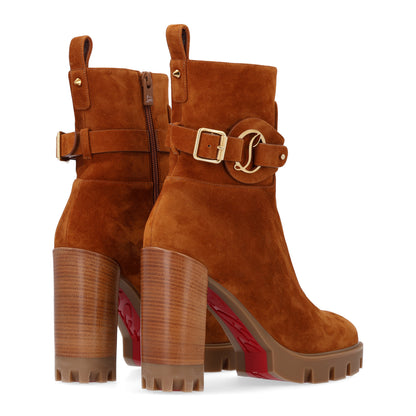 Christian Louboutin Veau Velours Dianouchette Lug Chelsea 100 Boots 40.5 Toscan 5 of 9