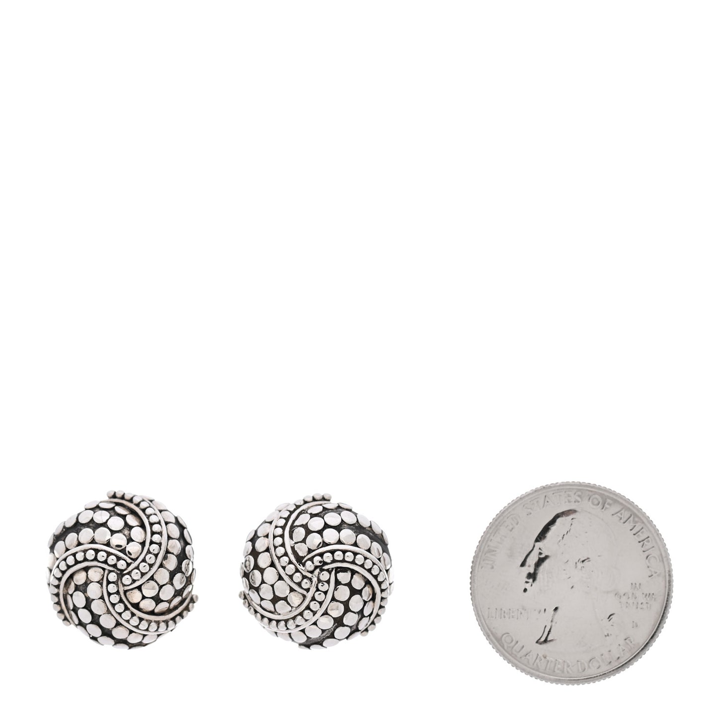 Sterling Silver Dot Button Earrings
