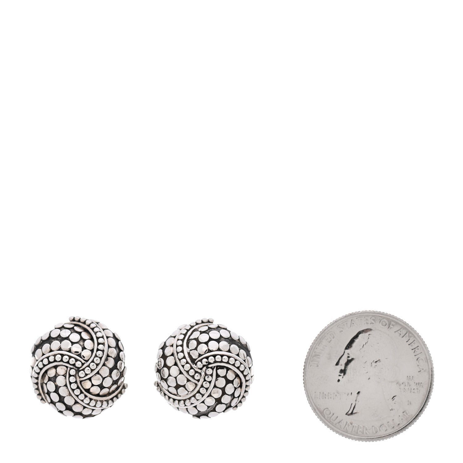 John Hardy Sterling Silver Dot Button Earrings 2 of 5