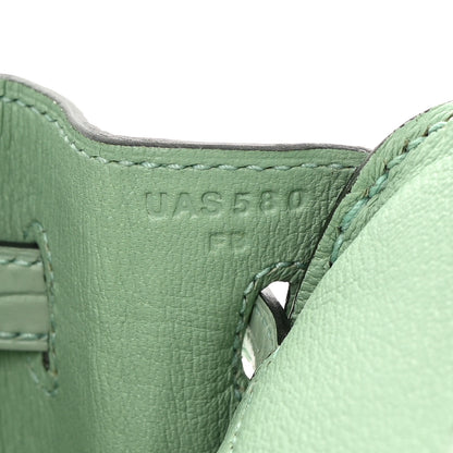Hermes Matte Alligator Birkin 25 Vert D'eau 7 of 12