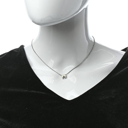 Hermes Lacquered Palladium Mini Pop H Pendant Necklace White 2 of 5