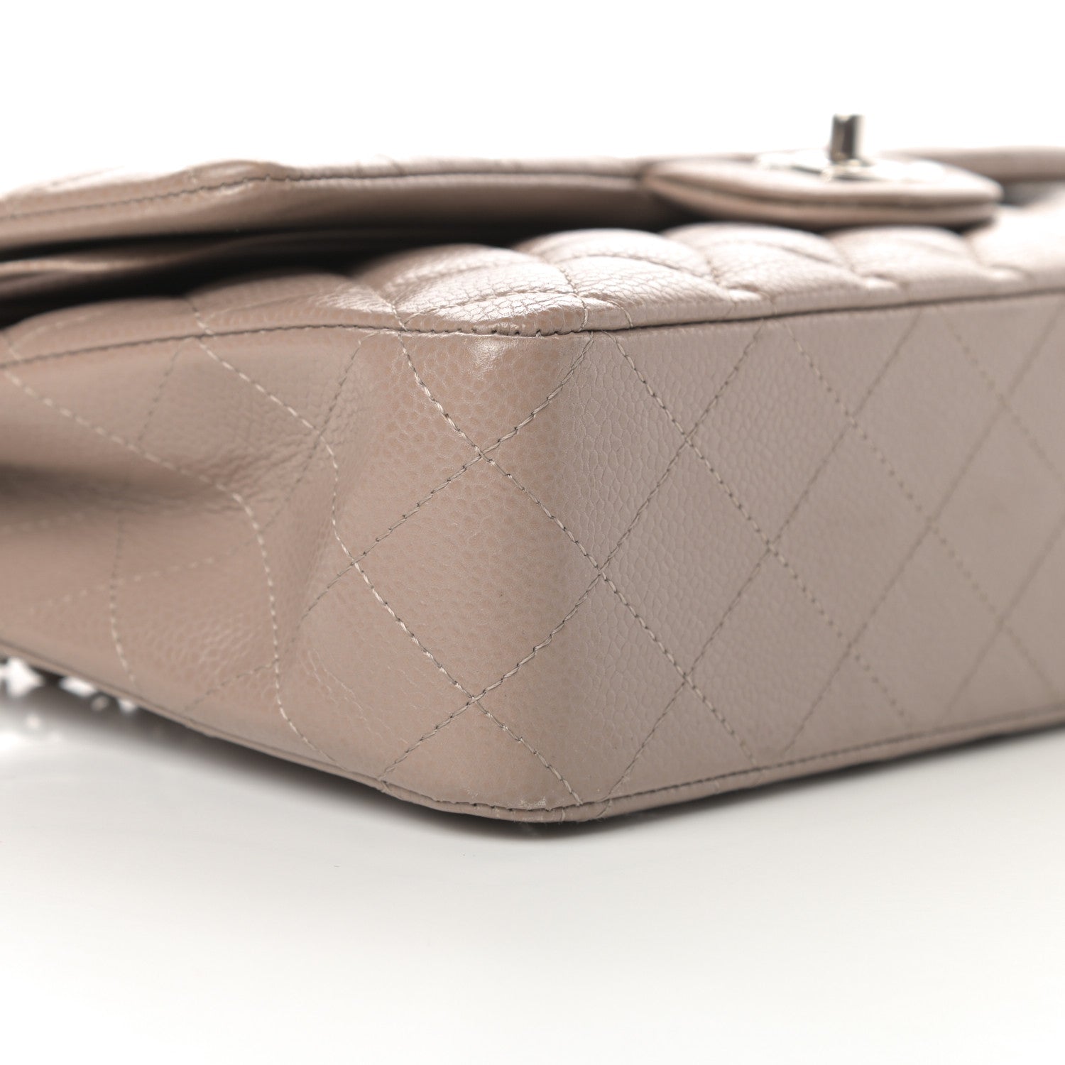 Chanel Caviar Quilted Medium Double Flap Taupe 9 of 12