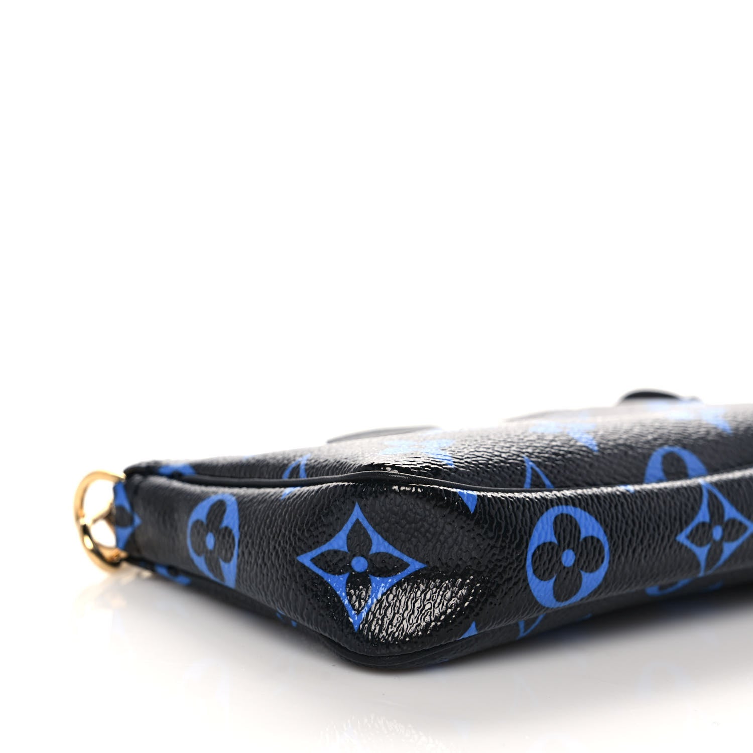 Louis Vuitton Colored Monogram Mini Pochette Accessories Blue Black 8 of 9