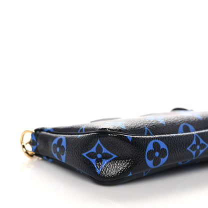 Louis Vuitton Colored Monogram Mini Pochette Accessories Blue Black 8 of 9