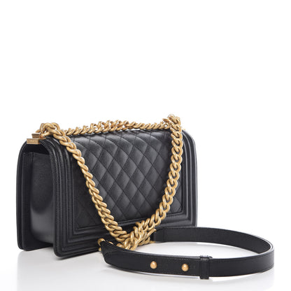 Chanel Caviar Quilted Medium Boy Flap Black 3 of 14