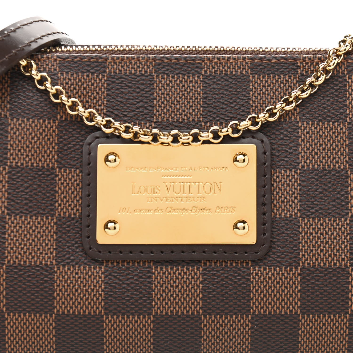 Louis Vuitton Damier Ebene Eva Clutch 9 of 11