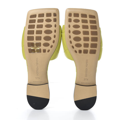 Bottega Veneta Nappa Quilted Rubber Lido Flat Sandals 37.5 Kiwi 5 of 8