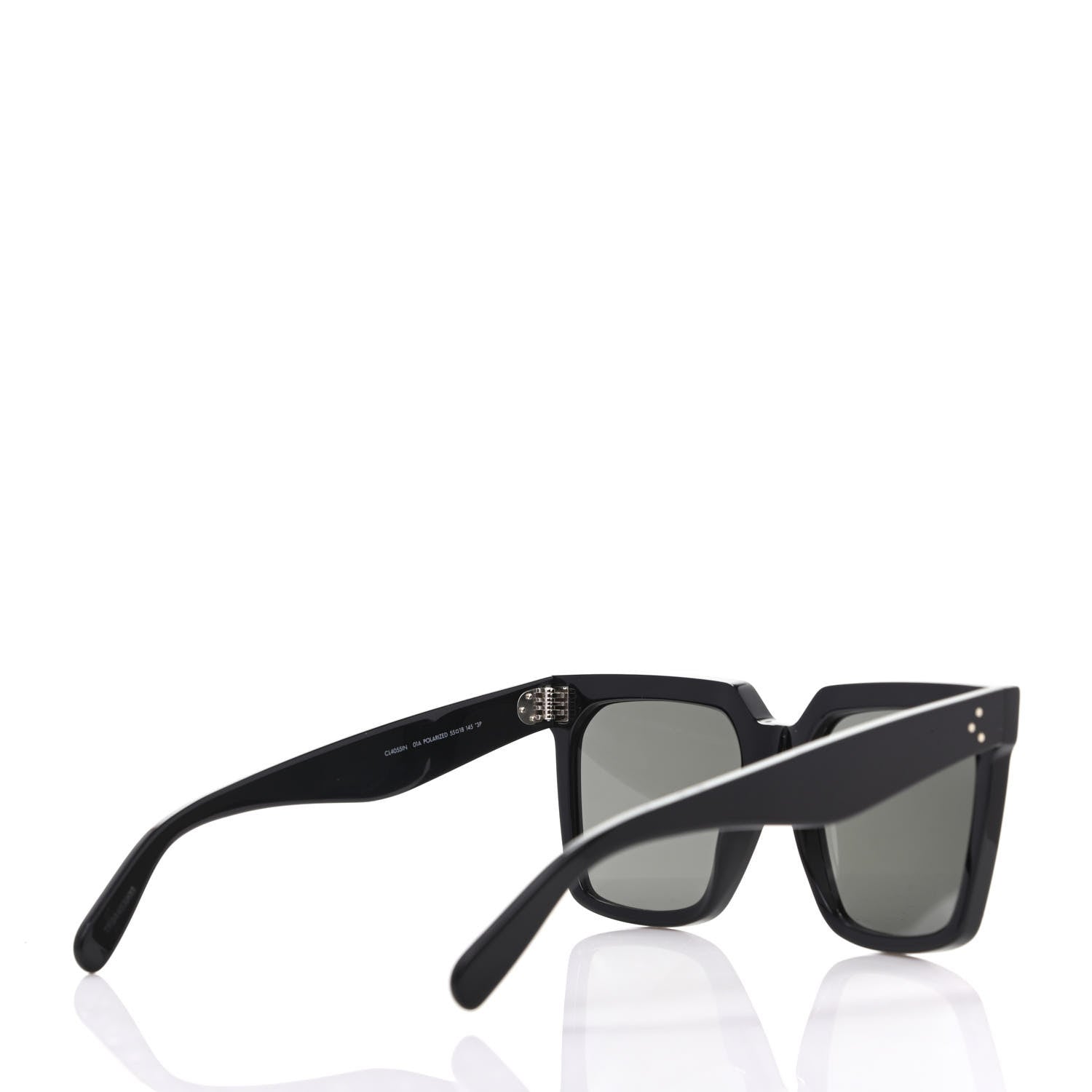 Celine Acetate Polarized Oversized Sunglasses CL4055IN Black 4 of 7