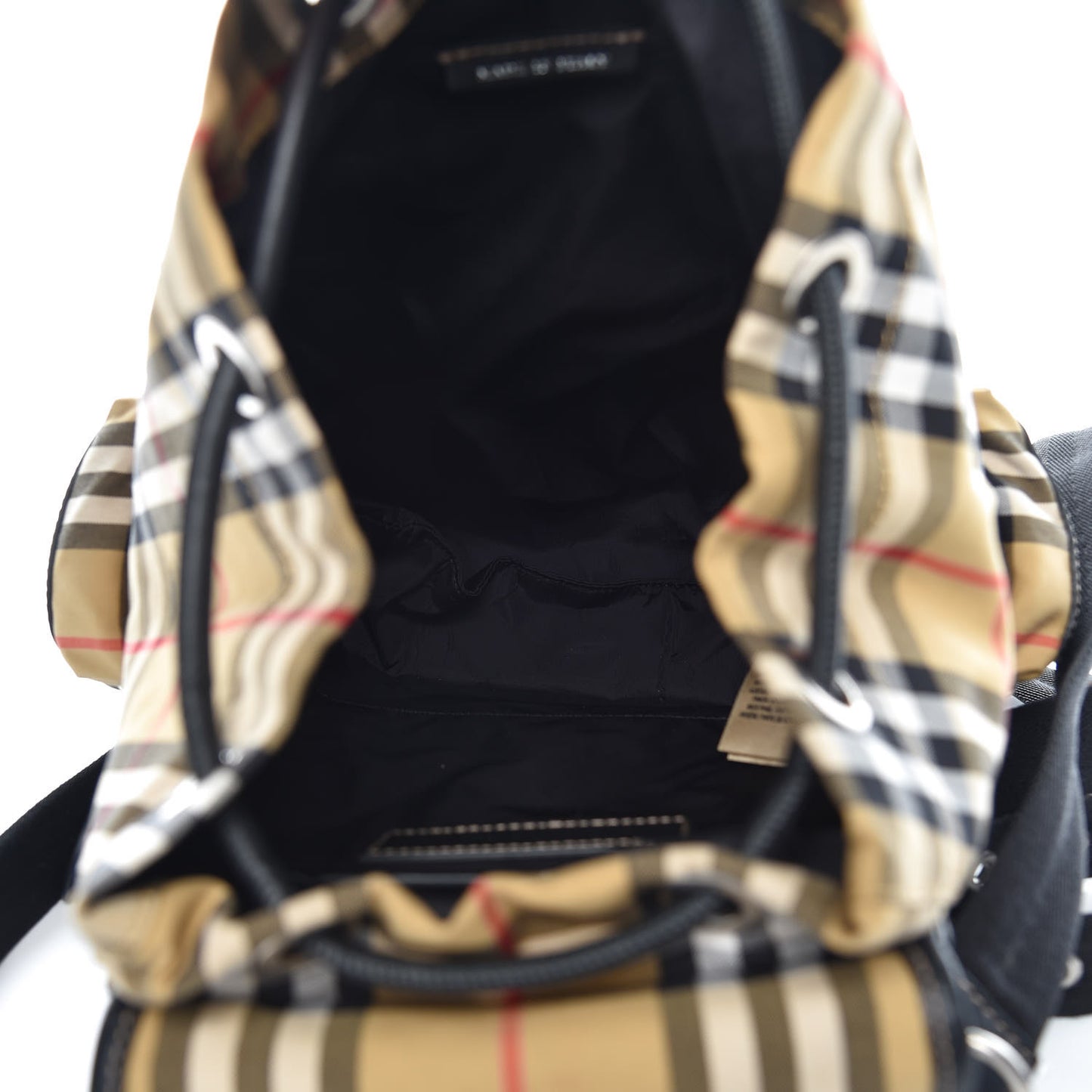 Vintage Check Small Rucksack Backpack Black