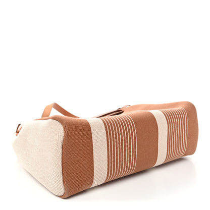 Hermes Vache Hunter Toile H Vibration Herbag Zip Retourne 31 PM Fauve Ecru Beige 5 of 13