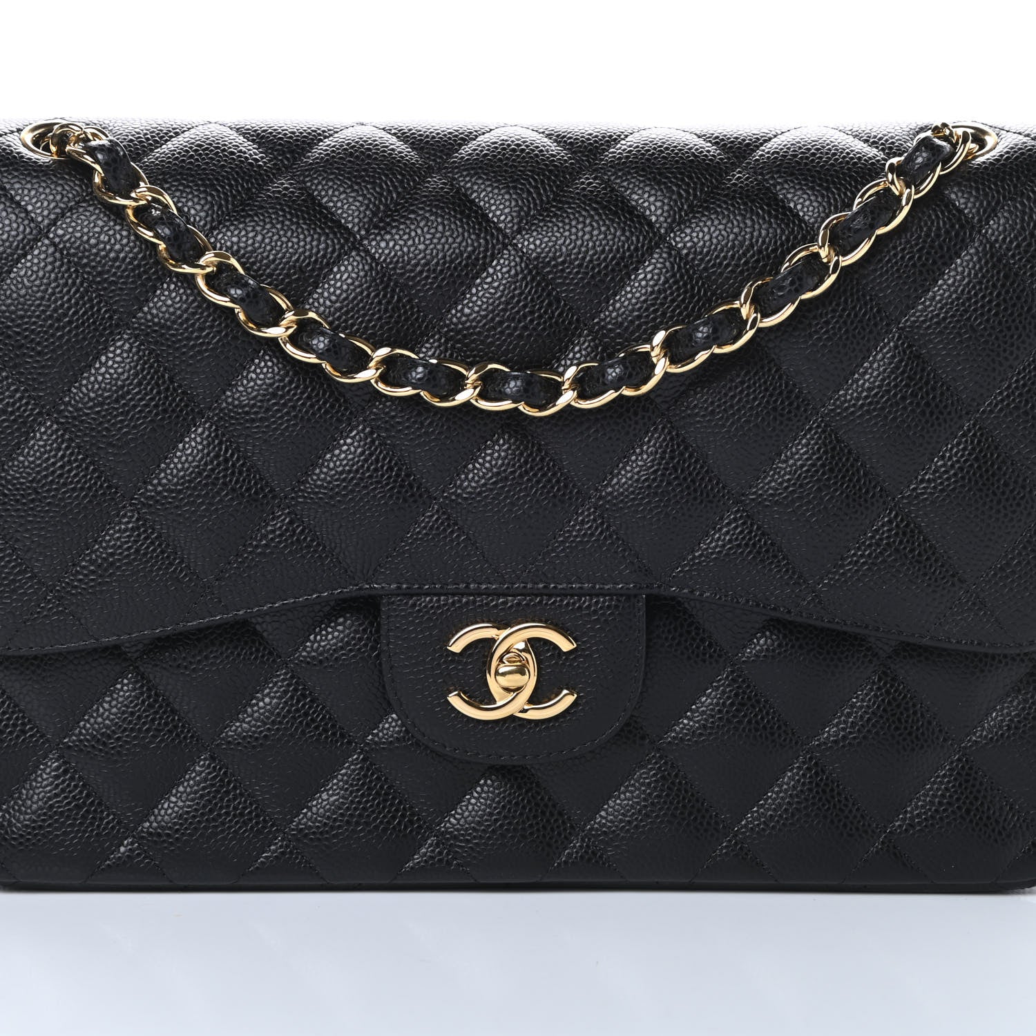 Chanel Caviar Quilted Jumbo Double Flap Black 8 of 11