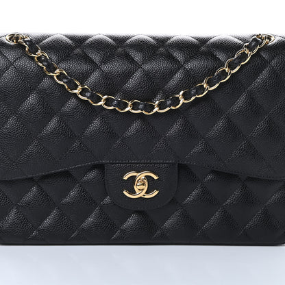 Chanel Caviar Quilted Jumbo Double Flap Black 8 of 11