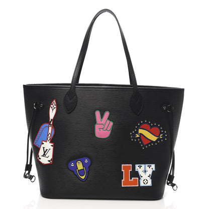 Louis Vuitton Epi Stickers Neverfull MM Black 3 of 10