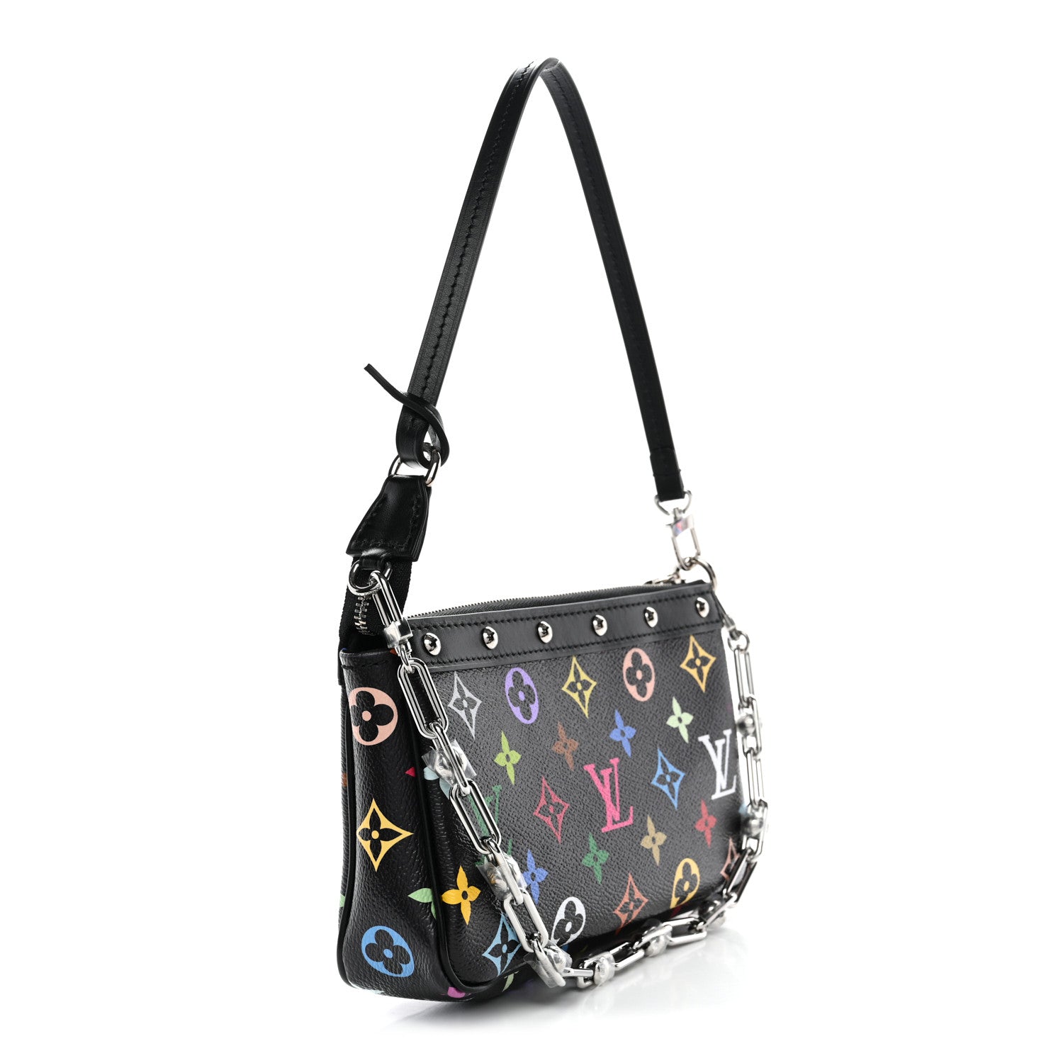 Louis Vuitton LV X TM Monogram Multicolor Pochette Accessories Black 3 of 10