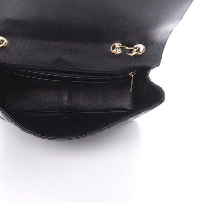 Chanel Caviar Quilted Jumbo Single Flap Black 5 of 10