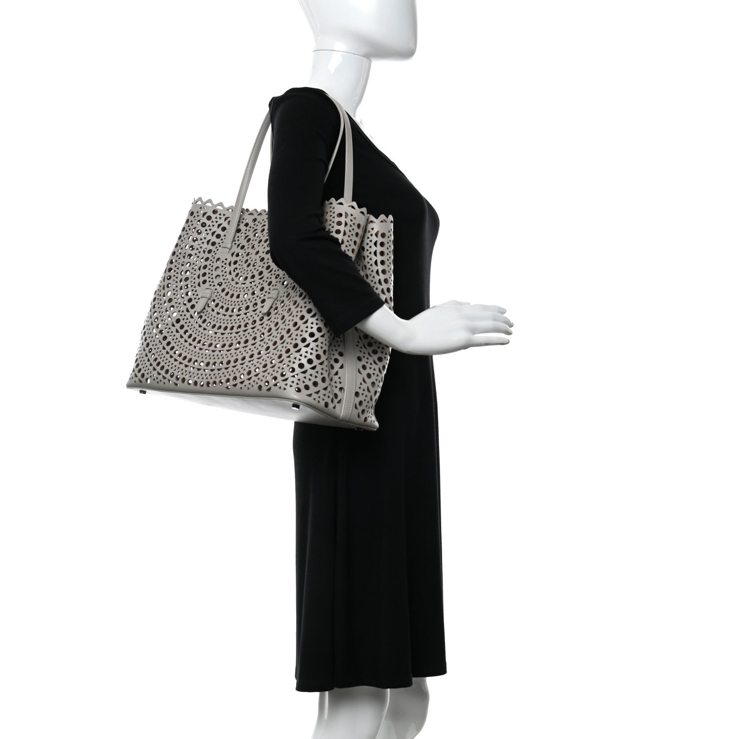 Lux Calfskin Vienne Mina 32 Bag Perle