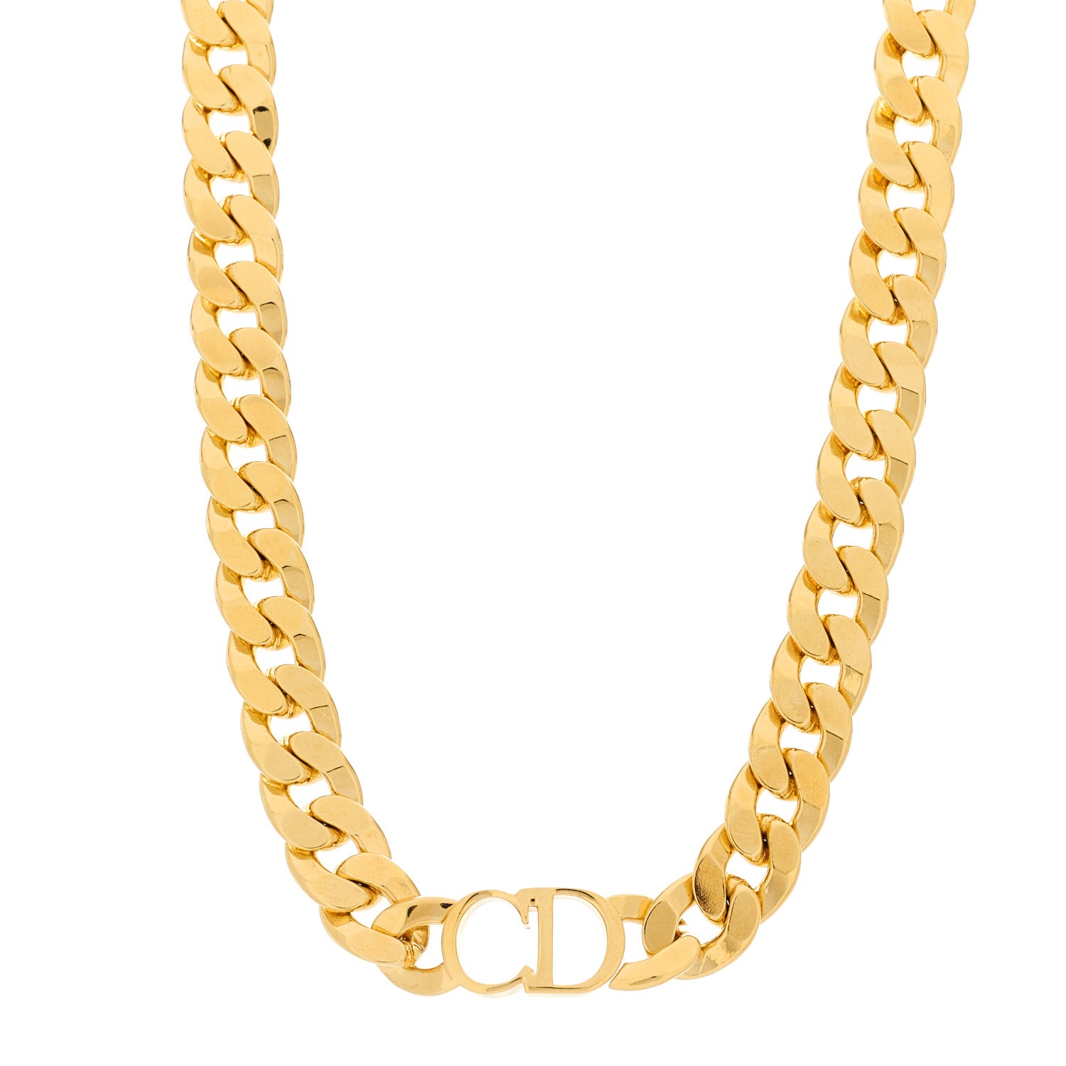 Christian Dior Metal Danseuse Etoile Chain Choker Necklace Gold 1 of 5