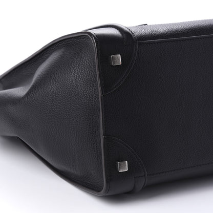 Celine Drummed Calfskin Mini Luggage Black 6 of 10
