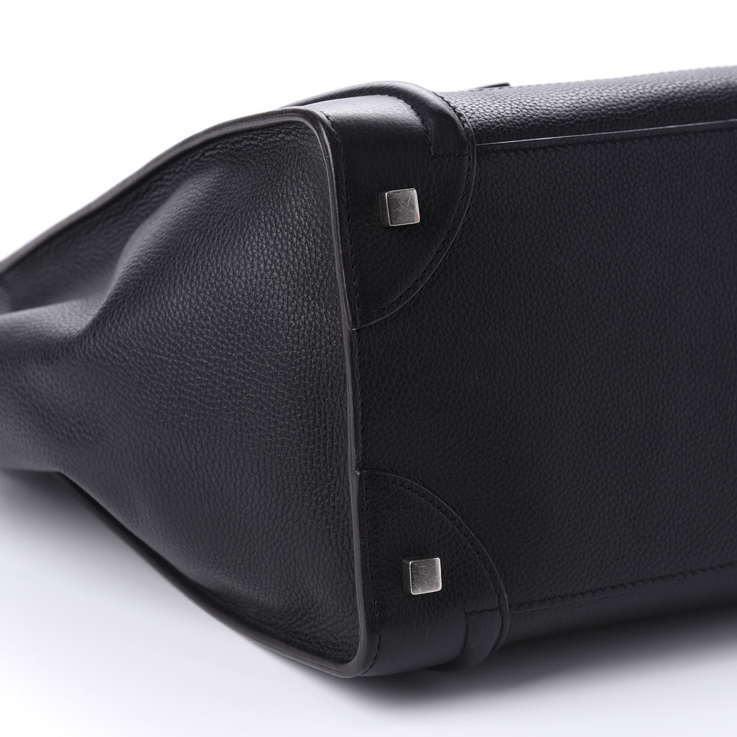 Celine Drummed Calfskin Mini Luggage Black 6 of 10