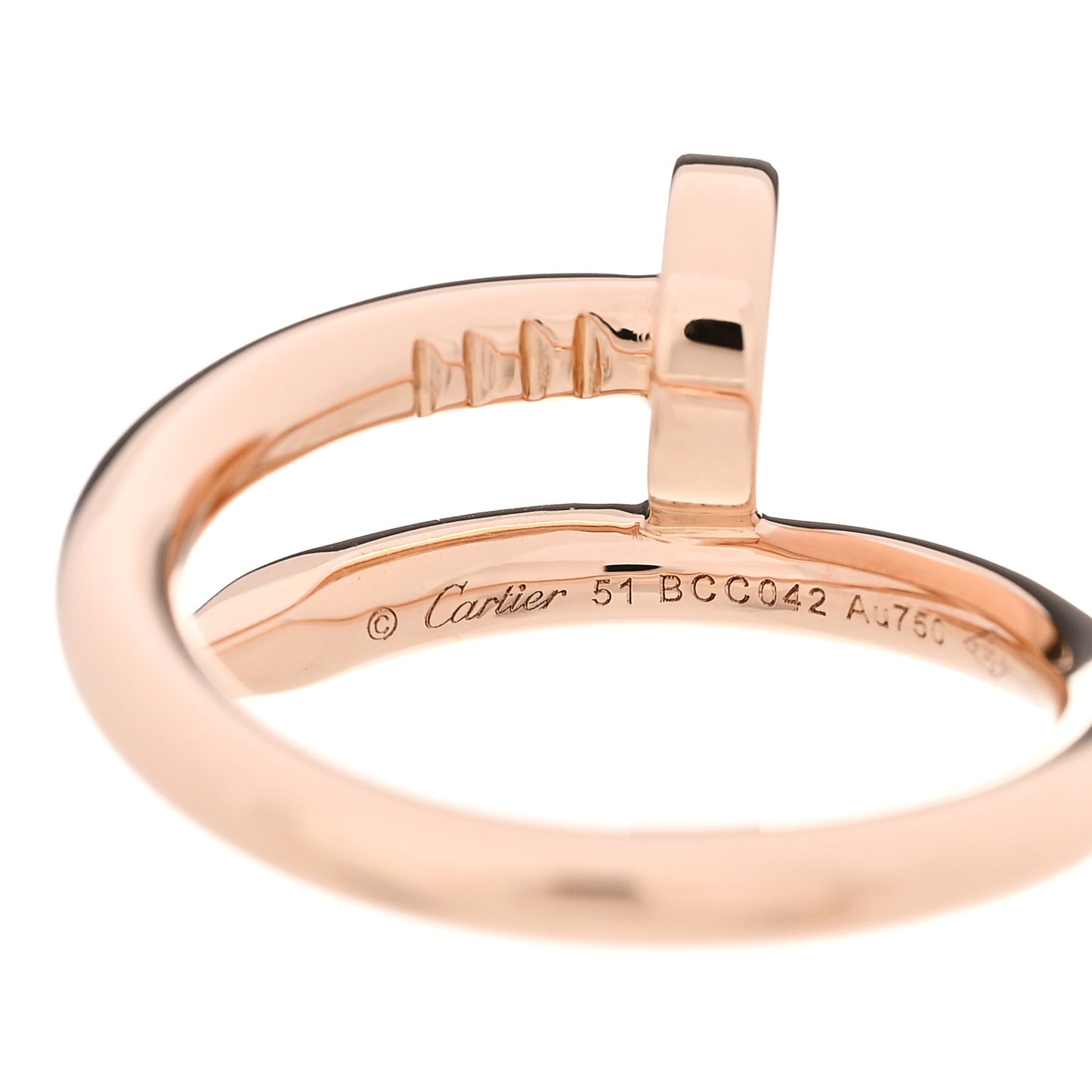 18K Pink Gold Juste Un Clou Ring 51 5.75