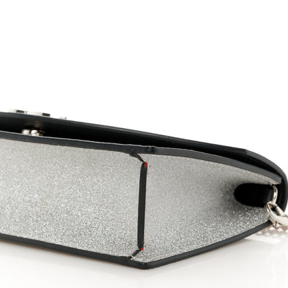 Christian Louboutin Glitter Calfskin Loubi54 Crossbody Clutch Silver 10 of 10