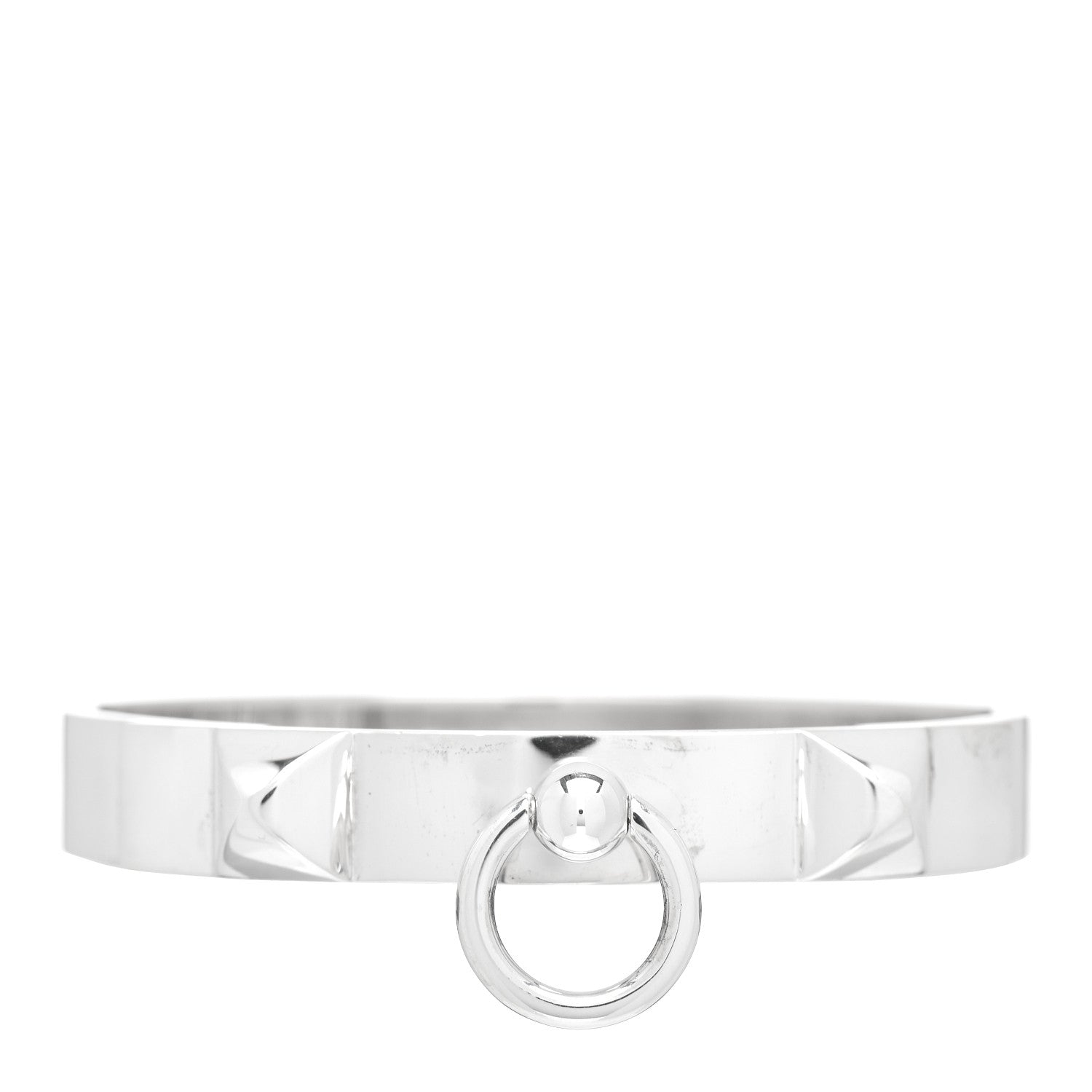 Hermes Sterling Silver PM Collier De Chien Bracelet ST 1 of 4