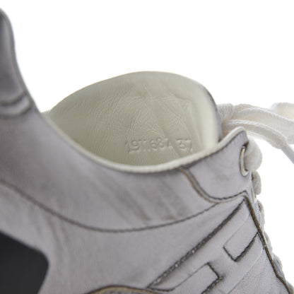 Hermes Metallic Nappa Womens Trail Sneakers 37 Gris Argente 8 of 22