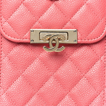 Chanel Caviar Quilted Golden Class Phone Holder Pink 8 of 10