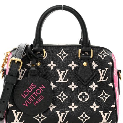 Louis Vuitton Empreinte Monogram Spring in the City Speedy Bandouliere 20 Black White Pink 7 of 11