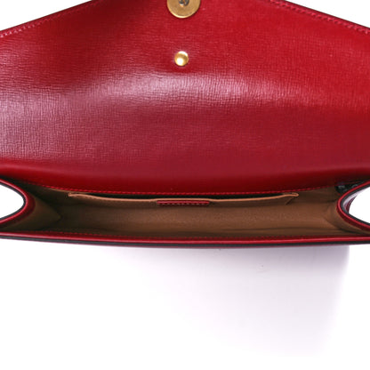 Gucci Textured Calfskin Torchon GG Broadway Envelope Clutch Romantic Cherry 5 of 12