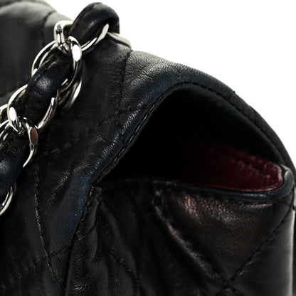 Chanel Washed Lambskin Quilted Maxi Single Flap Black 12 of 24