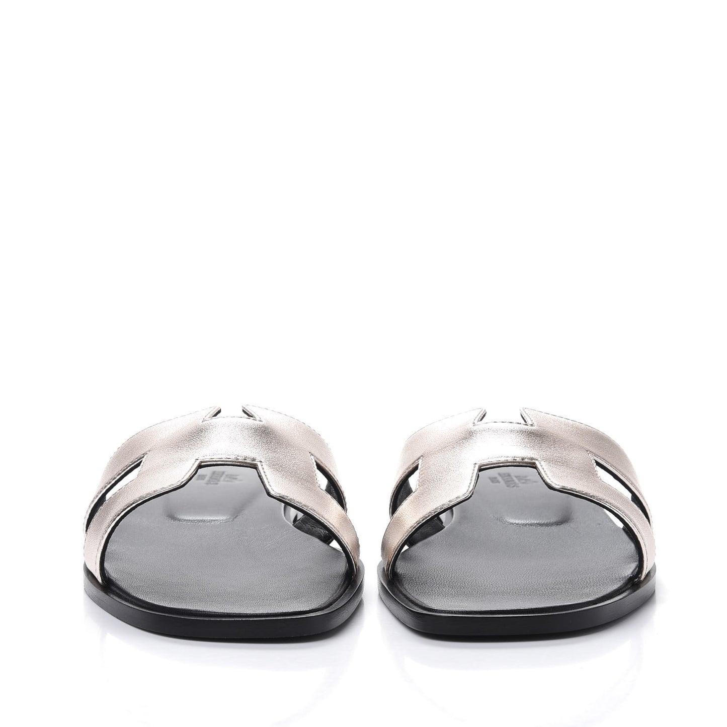 Metallic Calfskin Oran Sandals 39.5 Rose Dore