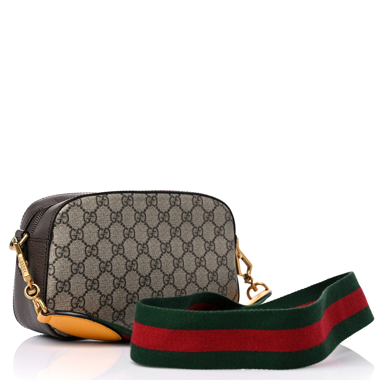Gucci GG Supreme Monogram Web Neo Vintage Shoulder Bag Beige New Acero Crop 3 of 13