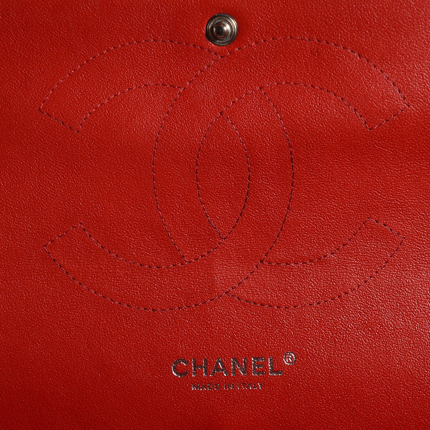 Lambskin Quilted Jumbo Double Flap Red