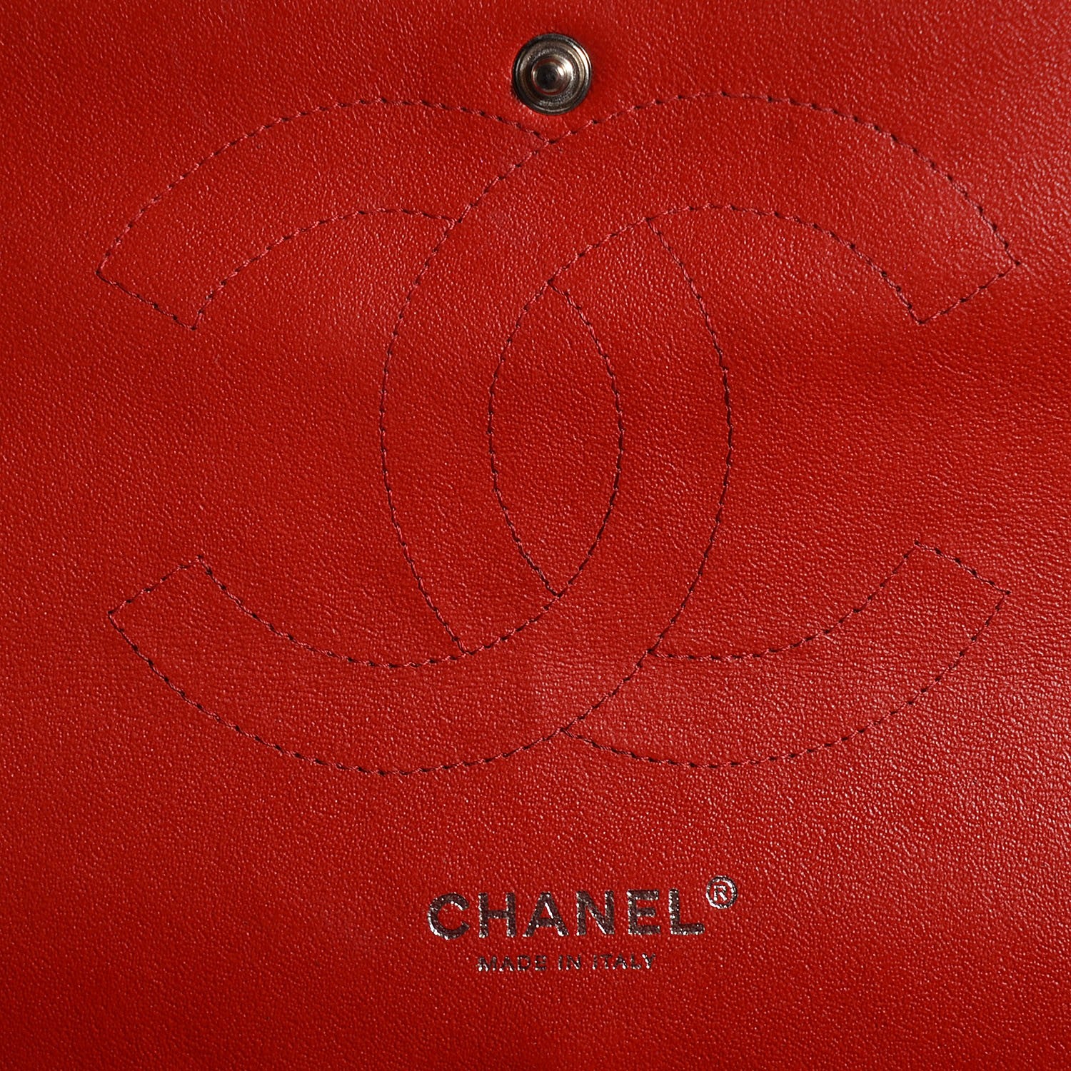 Chanel Lambskin Quilted Jumbo Double Flap Red 7 of 9
